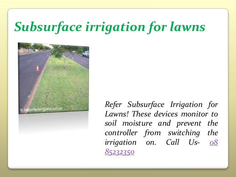 Subsurface irrigation for lawns (3)