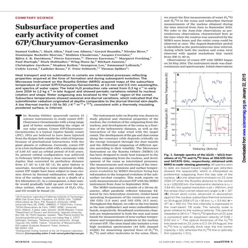 Subsurface properties and_early_activity_of_comet_67_churyumov_gerasimenko
