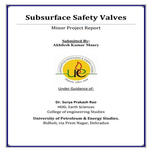 Subsurface safety valves