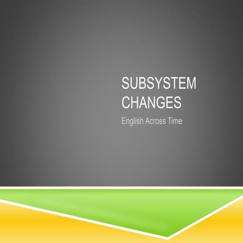Subsystem changes