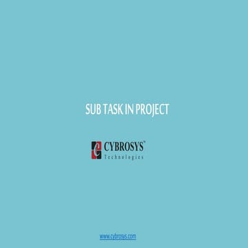 Sub task in project