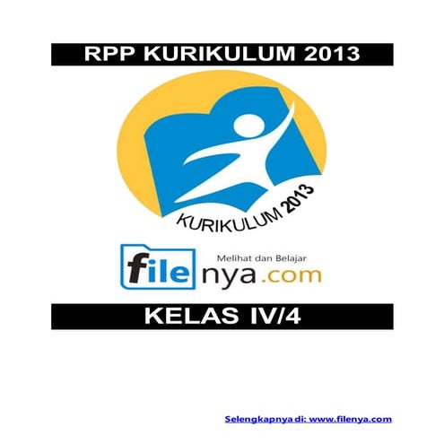 RPP Kurikulum 2013 SD/MI Kelas 4 Subtema 1 Pembelajaran 1 Semester 2 Makanank...