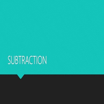 Subtraction