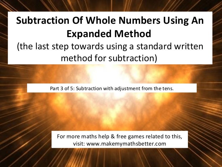 Subtraction Using an Expanded Method (part 3 of 5)