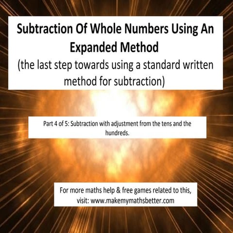 Subtraction Using An Expanded Method (part 4 of 5)