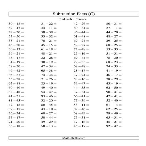 Subtraction 2digit minus_2digit_horizontal_003