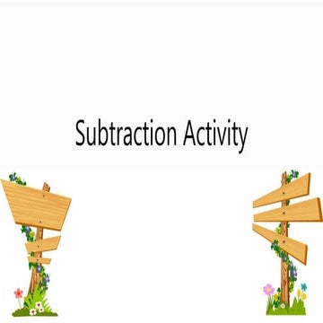 Subtraction activity