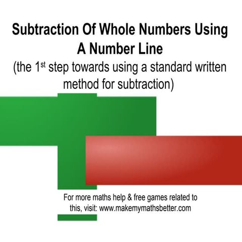 Subtraction Using A Number Line