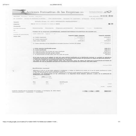 Subvencion aprobada por la Fundacion tripartita master