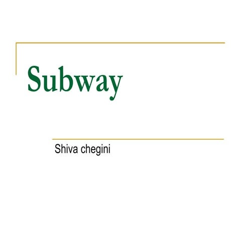 Subway marketing