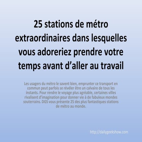 Subway stations around the world