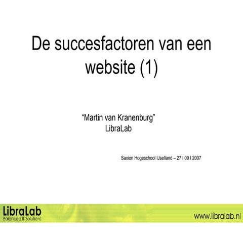 Succesfactoren Website