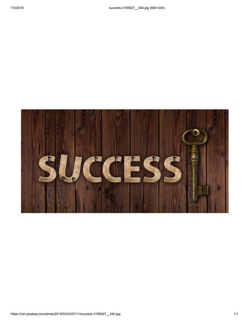 Time to think about success | PDF