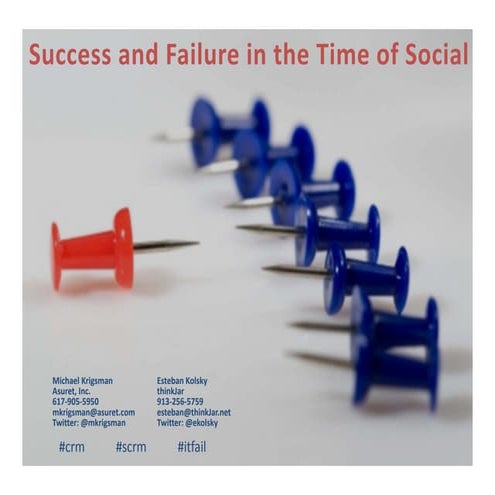 Success and failure in the time of social