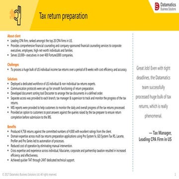 Accounting & Tax: Tax return preparation - US | PPT