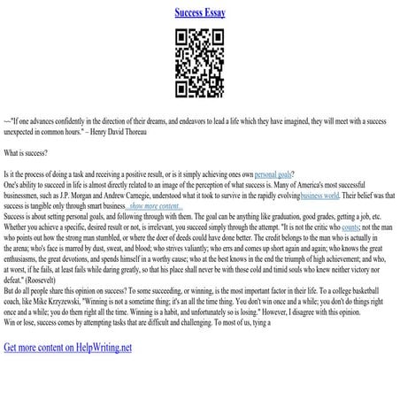 Success Essay