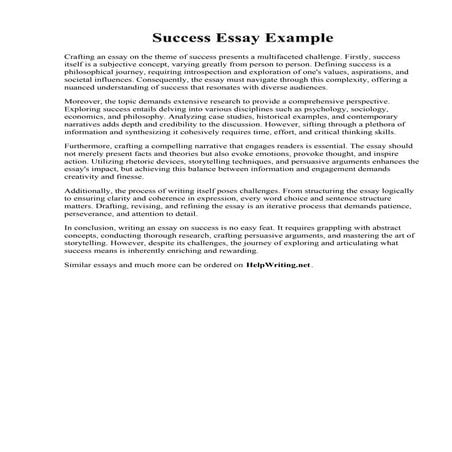 Good Essay Structure Example Pdf
