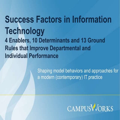 Success Factors in IT 4 10 and 13