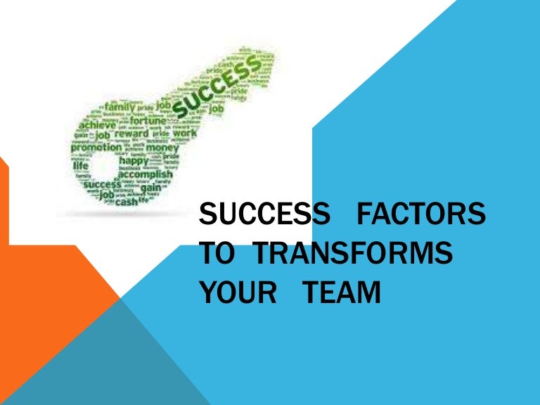 Success factors to transform your team