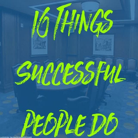 10 Things Successful People Do