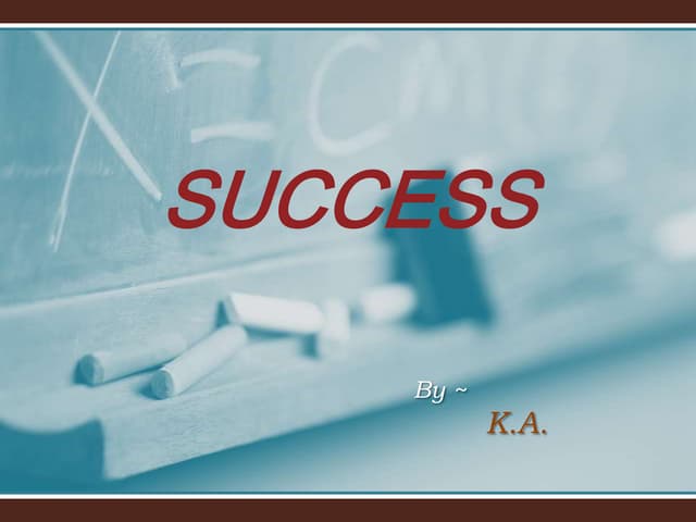 Success In Life