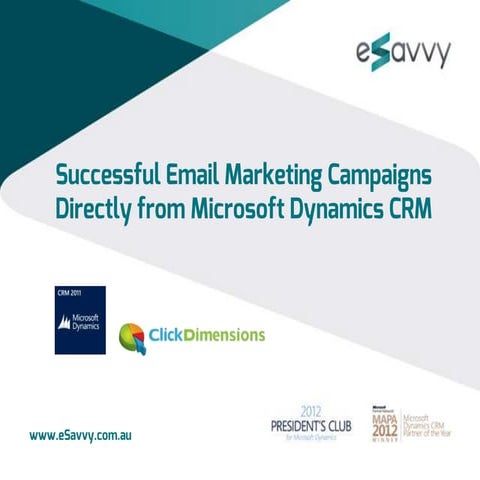 Successful Email Marketing Campaigns Directly From Microsoft Dynamics CRM