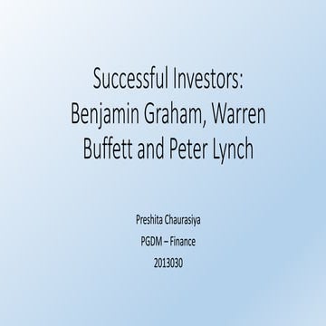 Successful investors