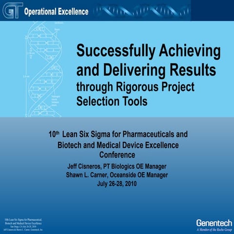 Successfully Achieving And Delivering ResultsThrough Rigorous Project Select...