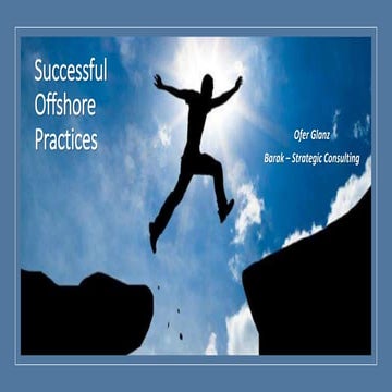 Successful Offshore Practices by Ofer Glanz