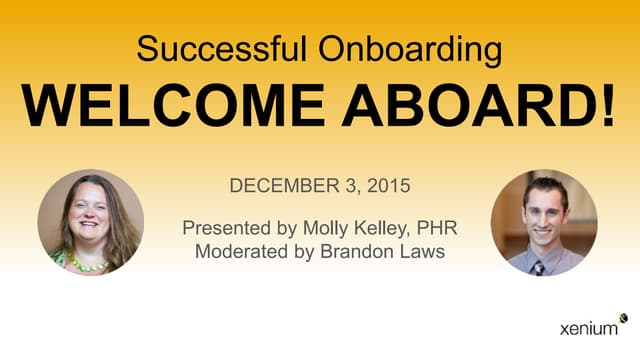 Successful Onboarding: Welcome Aboard!