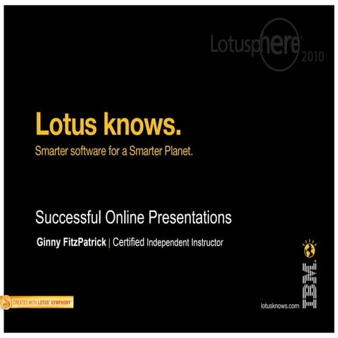 Delivering Successful Online Presentations