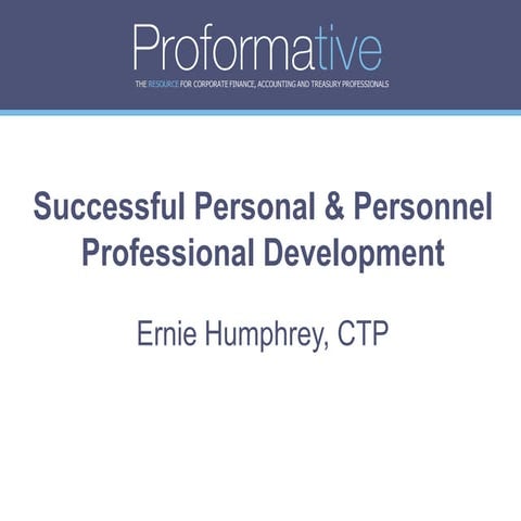 Successful Personal and Personnel Professional Development