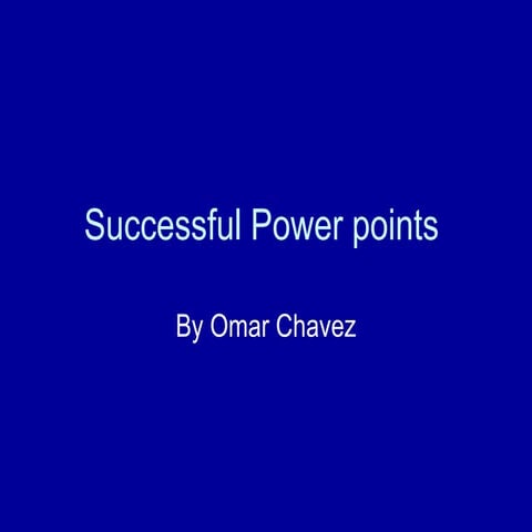 Successful Power Points