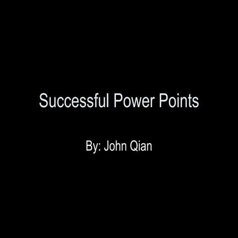 Successful Power Points