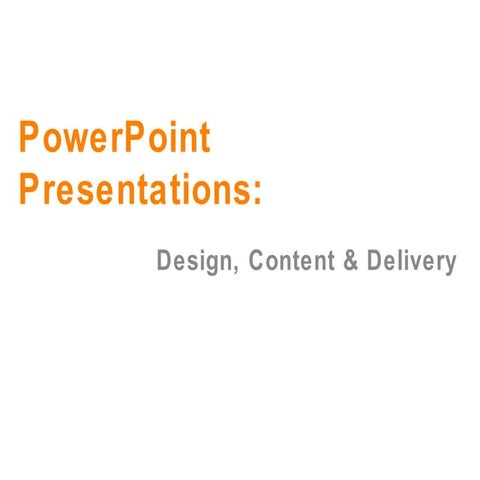 Successful ppt presentations