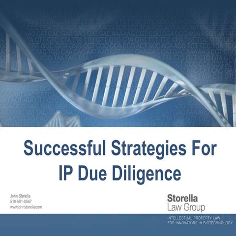 Successful Strategies for IP Due Diligence