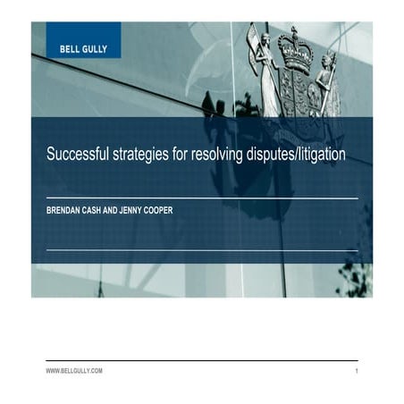 Successful Strategies For Resolving Disputes