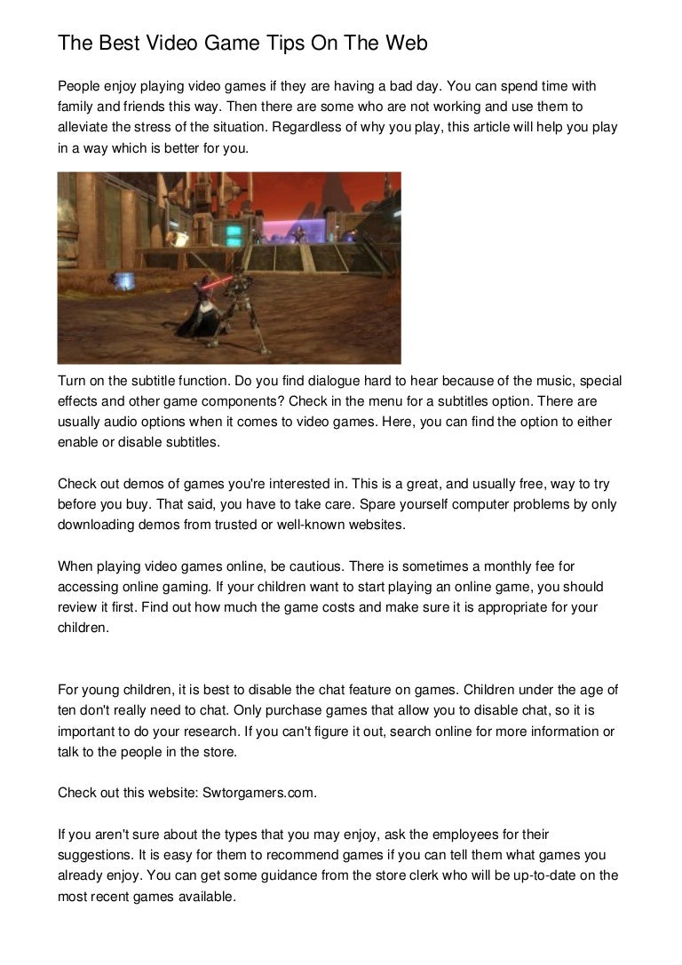 The Best Video Game Tips On The Web best video game review websites on The Best Video Game Tips On The Web