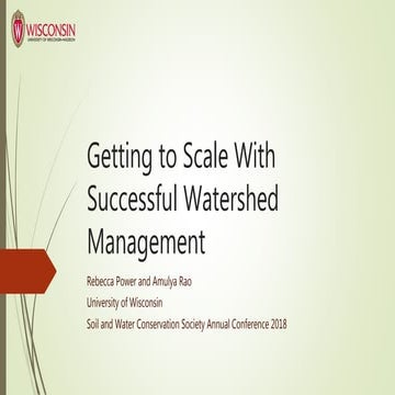 Successful watershed management