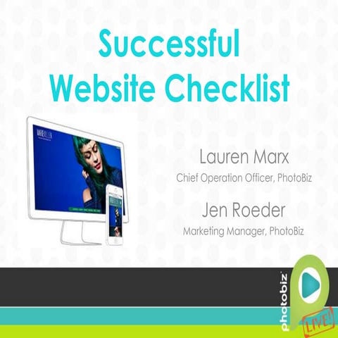 Successful Website Checklist by Lauren Marx and Jen Roeder