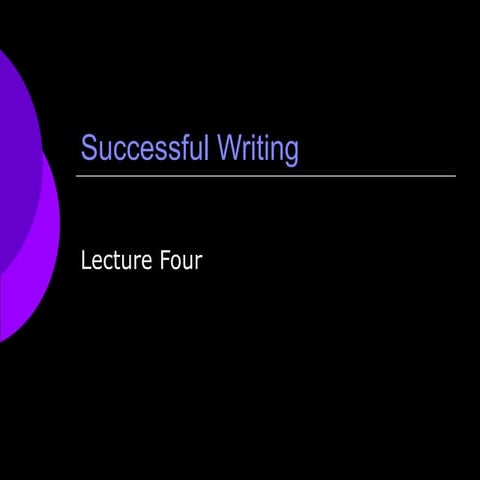 Successful writing. lecture 4(2)