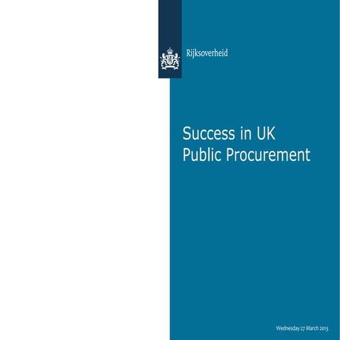Success in uk public procurement