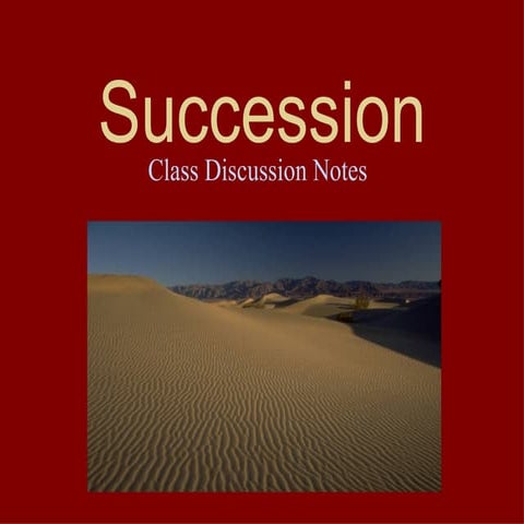 Succession Class Notes