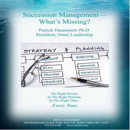 Succession Management - What\'s Missing