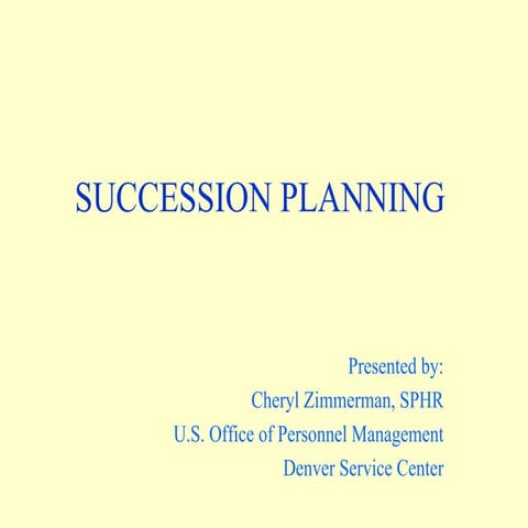 Succession Planning