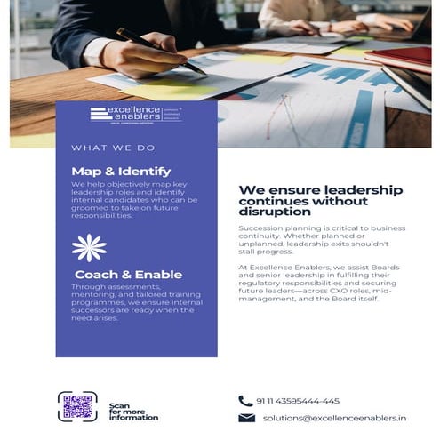 Prepare Today for Tomorrow’s Leadership | Excellence Enablers | PDF