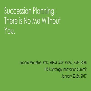 Succession planning hr and strategy innovation  orlando  conference presentat...