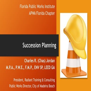 Succession Planning - Public Works Institute