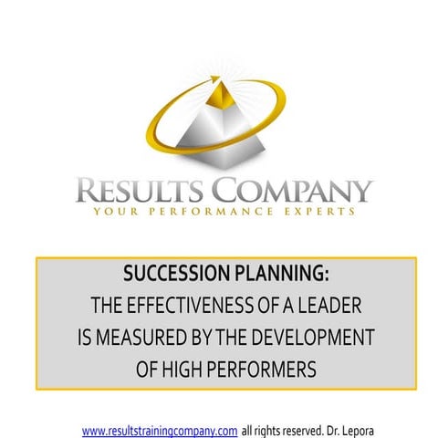 Succession Planning  Results Company 