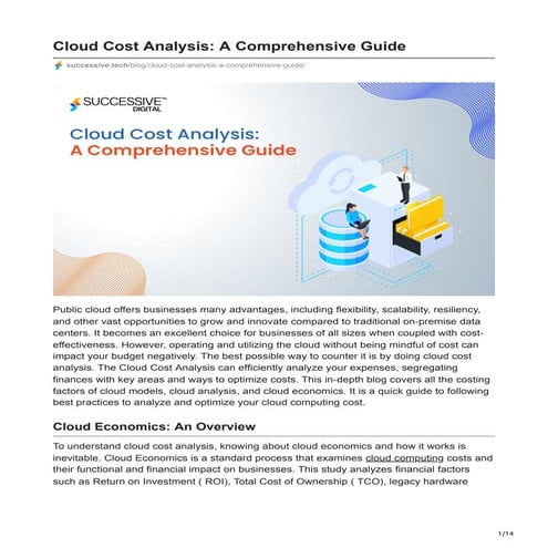 Cloud Cost Analysis: A Comprehensive Guide
